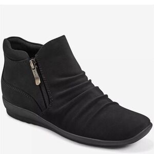 Easy Spirit Size 7.5‎ Black Aleta Ruched Ankle Boots NEW Comfort Womens $89